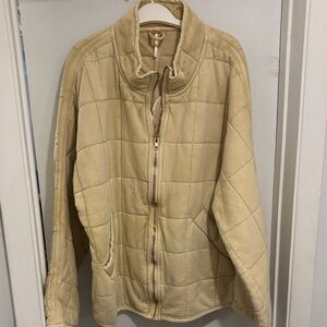 Free People Tan Bomber Jacket